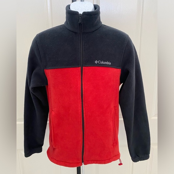 Columbia Other - Columbia Red/Black Full Zip Fleece Sz S
